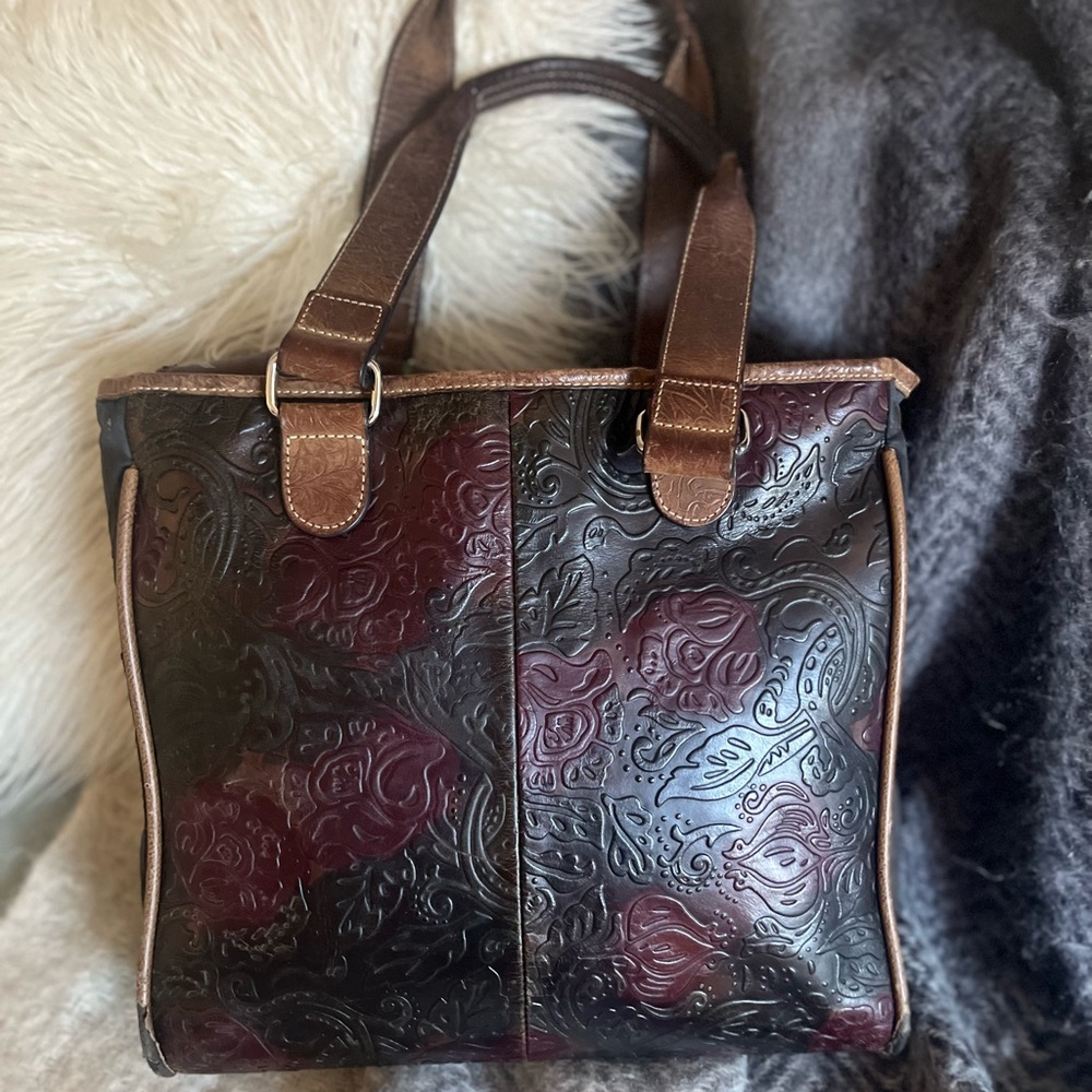 Consuela Tooled Leather Tote